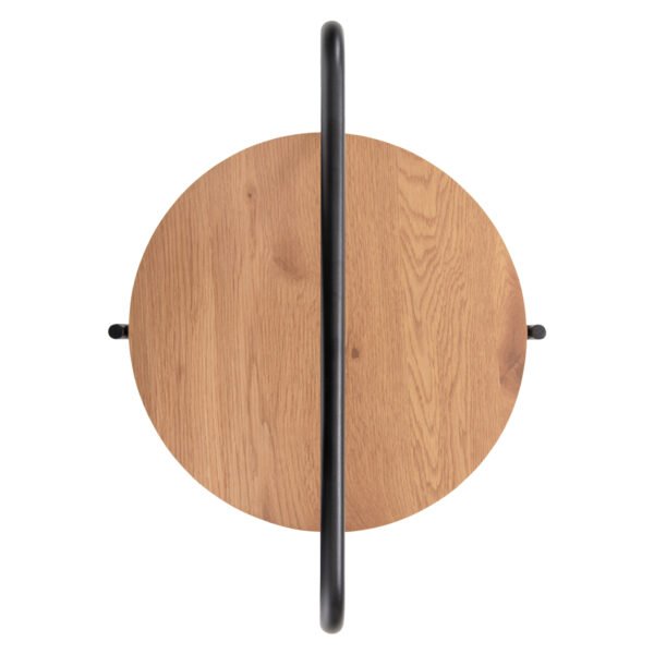 ΒΟΗΘΗΤΙΚΟ ΤΡΑΠΕΖΙ SYLO HM9618.01 MDF ΣΕ ΦΥΣΙΚΟ-ΜΑΥΡΟ ΜΕΤΑΛΛΟ Φ44x66Υεκ. - Image 6