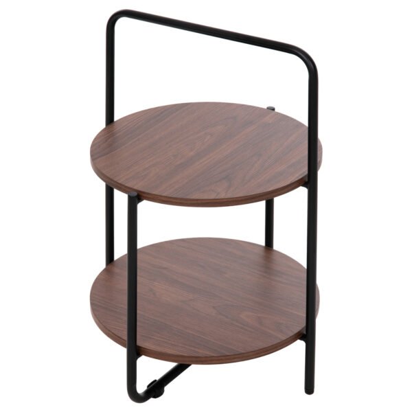 ΒΟΗΘΗΤΙΚΟ ΤΡΑΠΕΖΙ SYLO HM9618.02 MDF ΣΕ ΚΑΡΥΔΙ-ΜΑΥΡΟ ΜΕΤΑΛΛΟ Φ44x66Υεκ. - Image 4