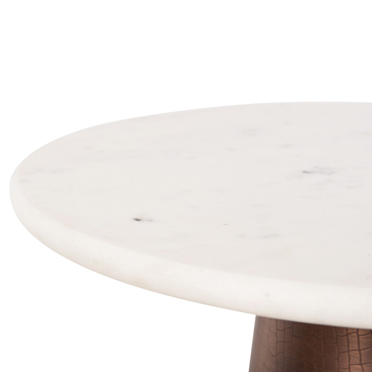 ΒΟΗΘΗΤΙΚΟ ΤΡΑΠΕΖΙ FODEN HM9720 ΛΕΥΚΟ ΜΑΡΜΑΡΟ ΚΑΙ ΜΕΤΑΛΛΟ Φ40,5x59Υεκ - Image 5