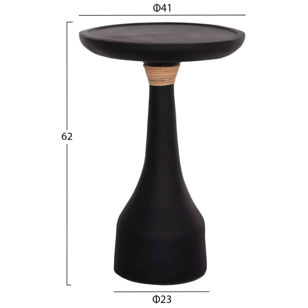 ΒΟΗΘΗΤΙΚΟ ΤΡΑΠΕΖΙ ΓΙΑ ΛΑΜΠΑΤΕΡ TORG HM18170.01 FIBER CEMENT ΜΑΥΡΟ Φ41x62Υεκ. - Image 2