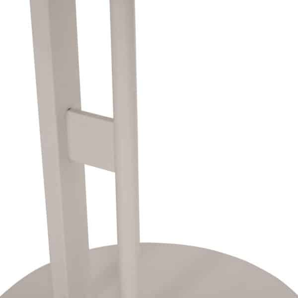 ΒΟΗΘΗΤΙΚΟ ΤΡΑΠΕΖΙ ΟΒΑΛ ALPER HM18328 MDF SONAMA--ΜΕΤΑΛΛΟ ΛΕΥΚΟ 50x50x51Υεκ. - Image 9