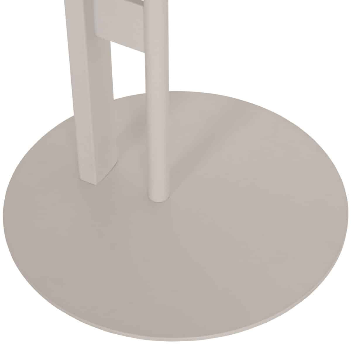 ΒΟΗΘΗΤΙΚΟ ΤΡΑΠΕΖΙ ΟΒΑΛ ALPER HM18328 MDF SONAMA--ΜΕΤΑΛΛΟ ΛΕΥΚΟ 50x50x51Υεκ. - Image 10