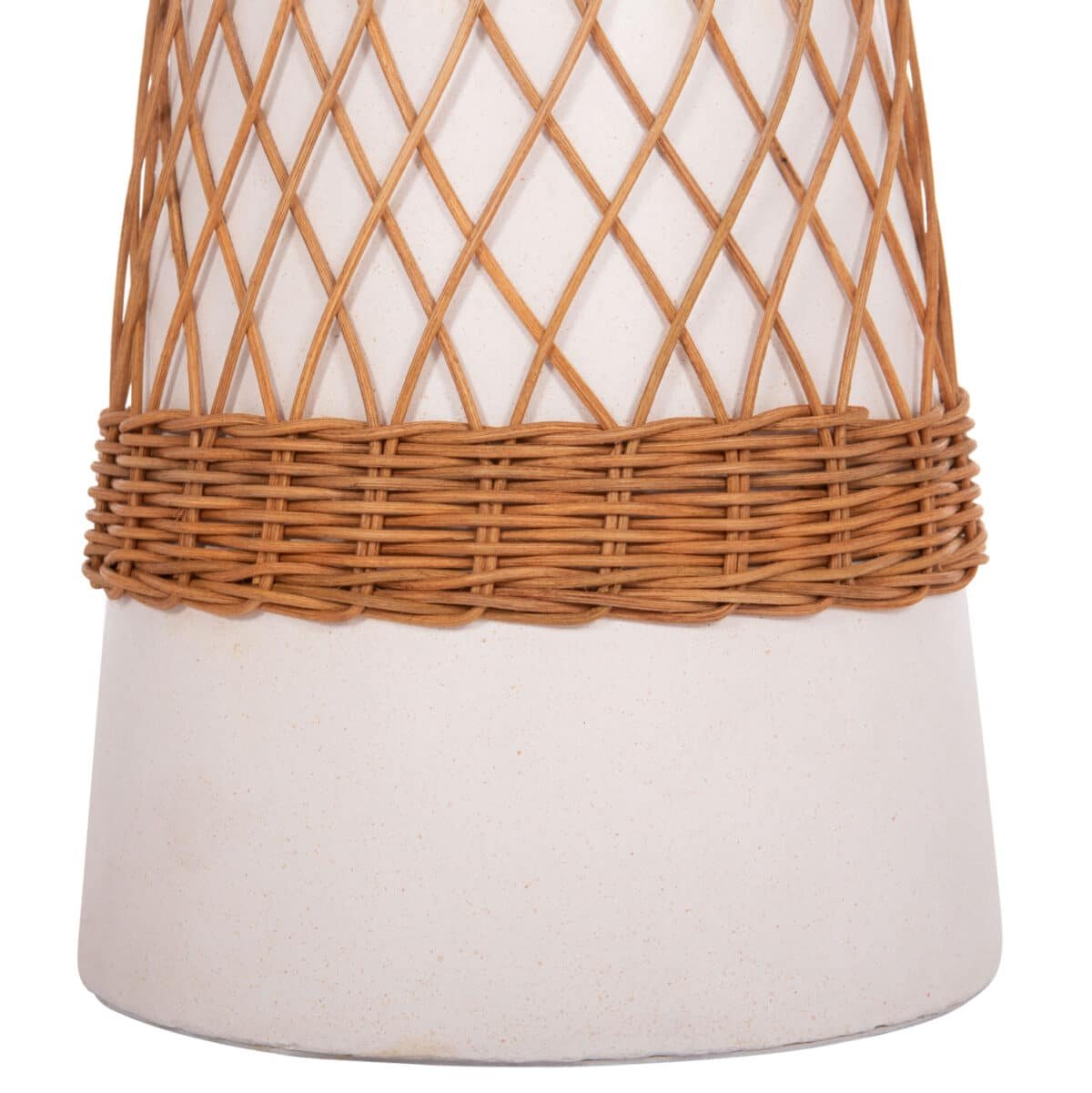 ΒΟΗΘΗΤΙΚΟ ΤΡΑΠΕΖΙ ΣΤΡΟΓΓΥΛΟ DELIA HM18167.02 FIBER CEMENT ΛΕΥΚΟ & RATTAN Φ40x45Υεκ - Image 10