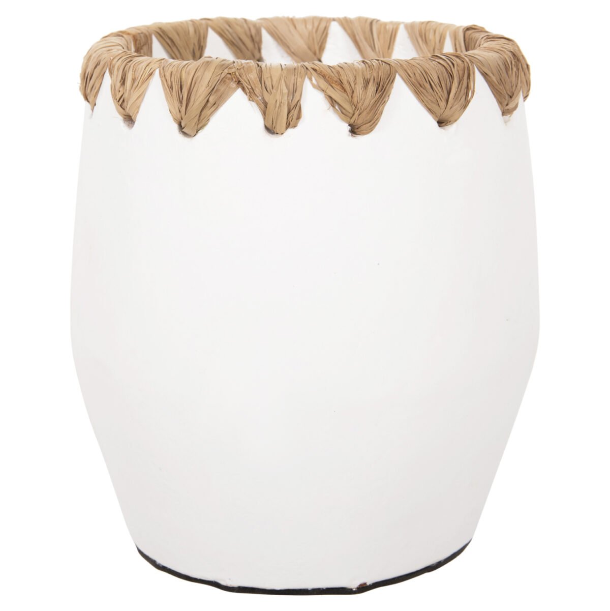 ΔΙΑΚΟΣΜΗΤΙΚΟ ΒΑΖΟ HM4369 ΤΕΡΑΚΟΤΑ ΣΕ ΛΕΥΚΟ ΜΕ ΠΛΕΞΗ ΨΑΘΑΣ ΣΤΟ ΣΤΟΜΙΟ Φ13x16Υεκ. - Image 3