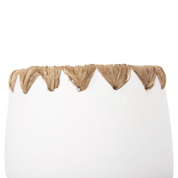 ΔΙΑΚΟΣΜΗΤΙΚΟ ΒΑΖΟ HM4369 ΤΕΡΑΚΟΤΑ ΣΕ ΛΕΥΚΟ ΜΕ ΠΛΕΞΗ ΨΑΘΑΣ ΣΤΟ ΣΤΟΜΙΟ Φ13x16Υεκ. - Image 5