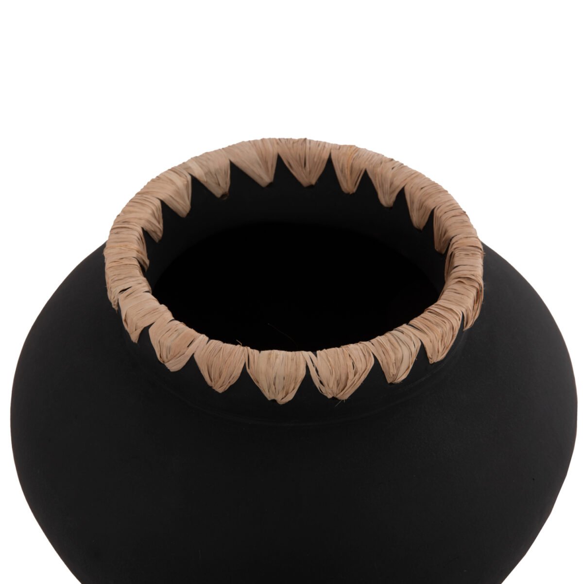 ΔΙΑΚΟΣΜΗΤΙΚΟ ΒΑΖΟ RENTON(L) HM4370 ΤΕΡΑΚΟΤΑ ΜΑΥΡH-ΠΛΕΞΗ ΨΑΘΑΣ ΣΤΟ ΣΤΟΜΙΟ Φ32x26,5Υεκ. - Image 5