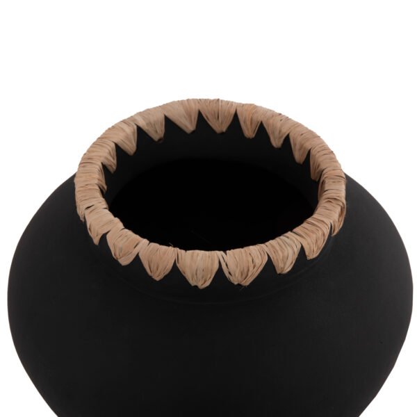 ΔΙΑΚΟΣΜΗΤΙΚΟ ΒΑΖΟ RENTON(L) HM4370 ΤΕΡΑΚΟΤΑ ΜΑΥΡH-ΠΛΕΞΗ ΨΑΘΑΣ ΣΤΟ ΣΤΟΜΙΟ Φ32x26,5Υεκ. - Image 5