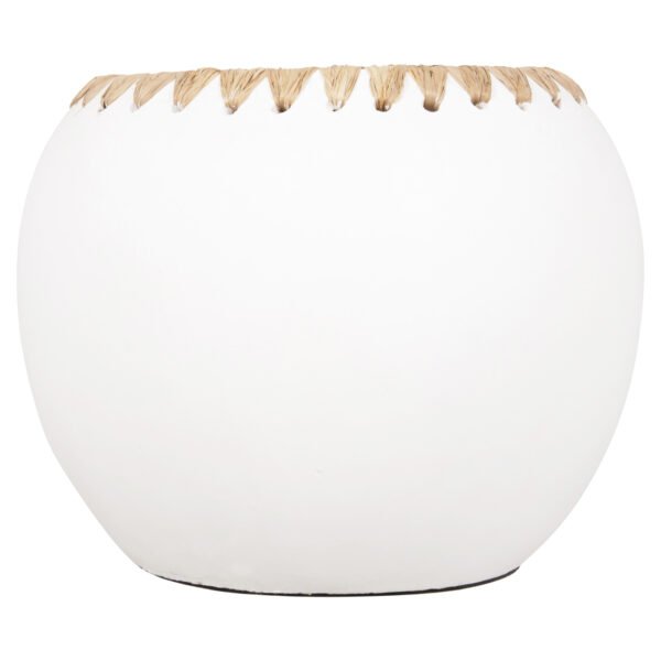 ΔΙΑΚΟΣΜΗΤΙΚΟ ΒΑΖΟ HM4375 ΤΕΡΑΚΟΤΑ ΣΕ ΛΕΥΚΟ ΜΕ ΠΛΕΞΗ ΨΑΘΑΣ ΣΤΟ ΣΤΟΜΙΟ Φ29x23Υεκ. - Image 3