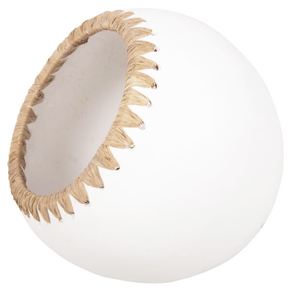 ΔΙΑΚΟΣΜΗΤΙΚΟ ΒΑΖΟ HM4375 ΤΕΡΑΚΟΤΑ ΣΕ ΛΕΥΚΟ ΜΕ ΠΛΕΞΗ ΨΑΘΑΣ ΣΤΟ ΣΤΟΜΙΟ Φ29x23Υεκ. - Image 4