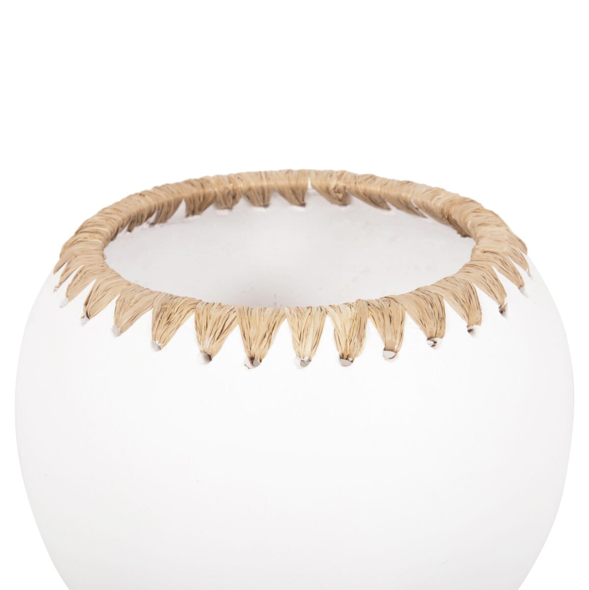 ΔΙΑΚΟΣΜΗΤΙΚΟ ΒΑΖΟ HM4375 ΤΕΡΑΚΟΤΑ ΣΕ ΛΕΥΚΟ ΜΕ ΠΛΕΞΗ ΨΑΘΑΣ ΣΤΟ ΣΤΟΜΙΟ Φ29x23Υεκ. - Image 5