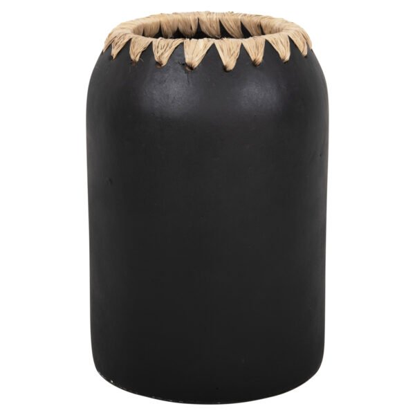 ΔΙΑΚΟΣΜΗΤΙΚΟ ΒΑΖΟ HM4376 ΤΕΡΑΚΟΤΑ ΣΕ ΜΑΥΡΟ ΜΕ ΠΛΕΞΗ ΣΤΟ ΣΤΟΜΙΟ Φ21Χ32εκ. - Image 3