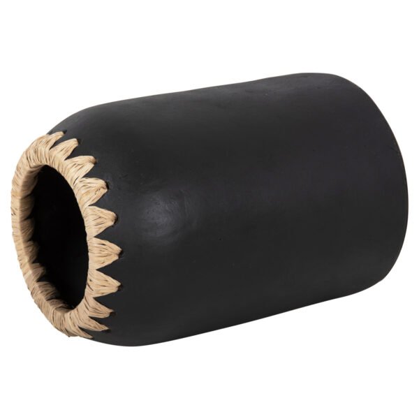 ΔΙΑΚΟΣΜΗΤΙΚΟ ΒΑΖΟ HM4376 ΤΕΡΑΚΟΤΑ ΣΕ ΜΑΥΡΟ ΜΕ ΠΛΕΞΗ ΣΤΟ ΣΤΟΜΙΟ Φ21Χ32εκ. - Image 4