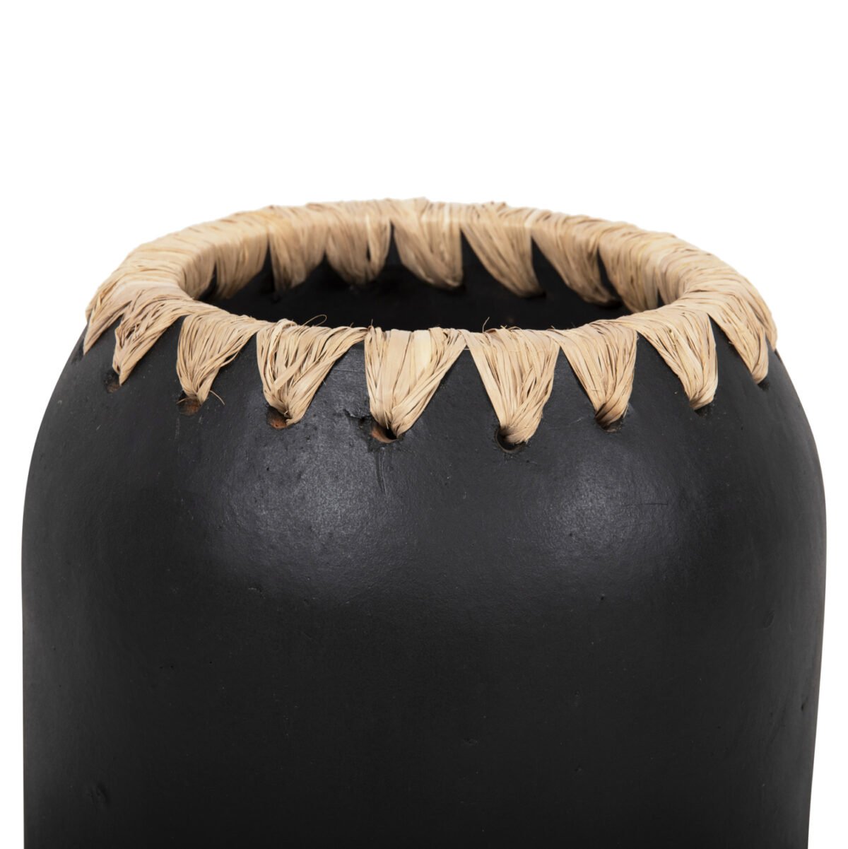 ΔΙΑΚΟΣΜΗΤΙΚΟ ΒΑΖΟ HM4376 ΤΕΡΑΚΟΤΑ ΣΕ ΜΑΥΡΟ ΜΕ ΠΛΕΞΗ ΣΤΟ ΣΤΟΜΙΟ Φ21Χ32εκ. - Image 5