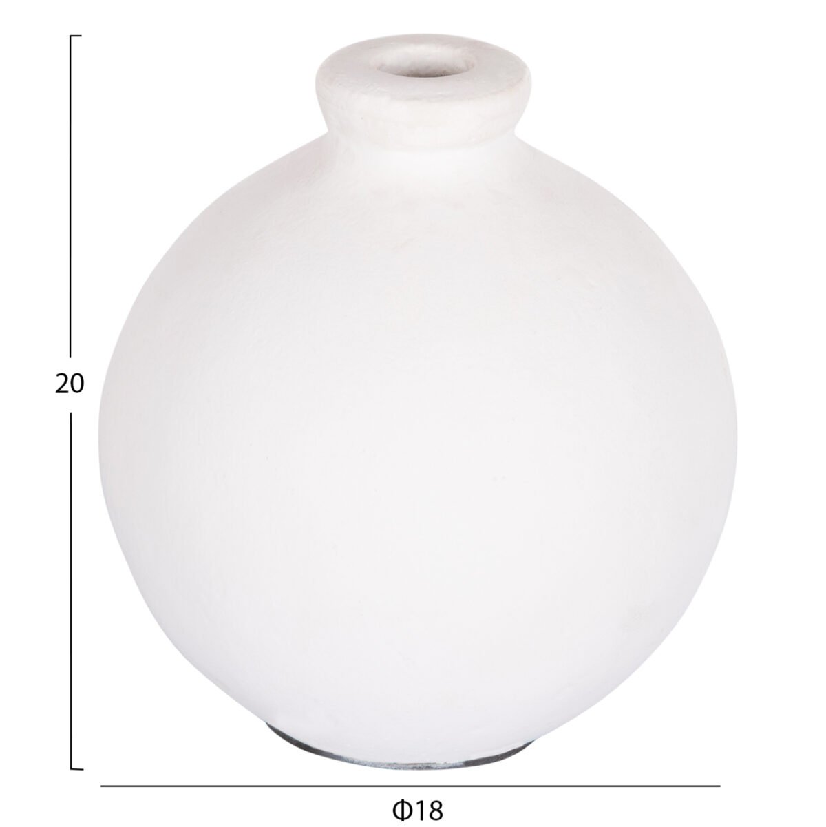 ΔΙΑΚΟΣΜΗΤΙΚΟ ΒΑΖΟ ΣΕΙΡΑ CLAYVON HM4410 ΤΕΡΑΚΟΤΑ ΣΕ ΛΕΥΚΟ 18x18x20Υεκ. - Image 2