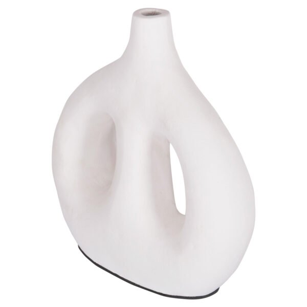 ΔΙΑΚΟΣΜΗΤΙΚΟ ΒΑΖΟ ΣΕΙΡΑ CLAYVON HM4413 ΤΕΡΑΚΟΤΑ ΣΕ ΛΕΥΚΟ 23,5x8x24,5Υεκ. - Image 5