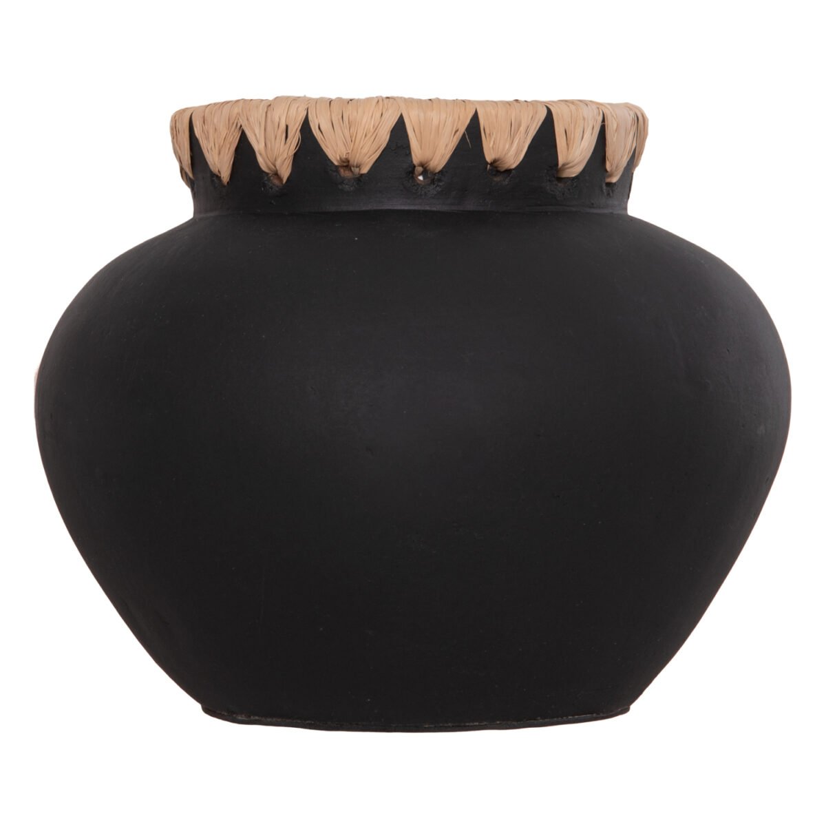 ΔΙΑΚΟΣΜΗΤΙΚΟ ΒΑΖΟ RENTON(S) HM4733 ΤΕΡΑΚΟΤΑ ΜΑΥΡH-ΠΛΕΞΗ ΨΑΘΑΣ ΣΤΟ ΣΤΟΜΙΟ Φ23x19Υεκ - Image 3