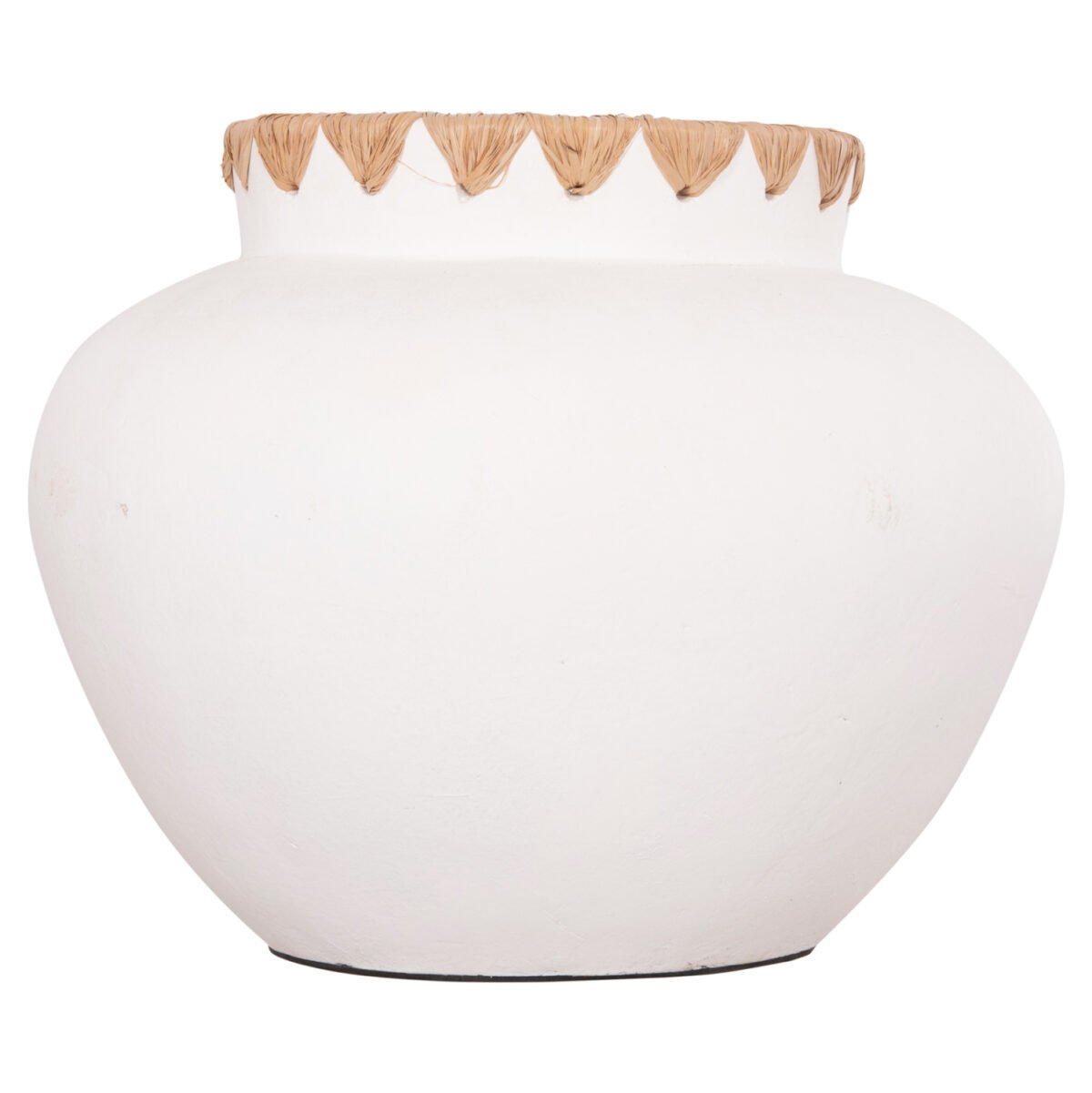 ΔΙΑΚΟΣΜΗΤΙΚΟ ΒΑΖΟ RENTON(S) HM4735 ΤΕΡΑΚΟΤΑ ΛΕΥΚΗ-ΠΛΕΞΗ ΨΑΘΑΣ ΣΤΟ ΣΤΟΜΙΟ Φ23x19Υεκ - Image 3