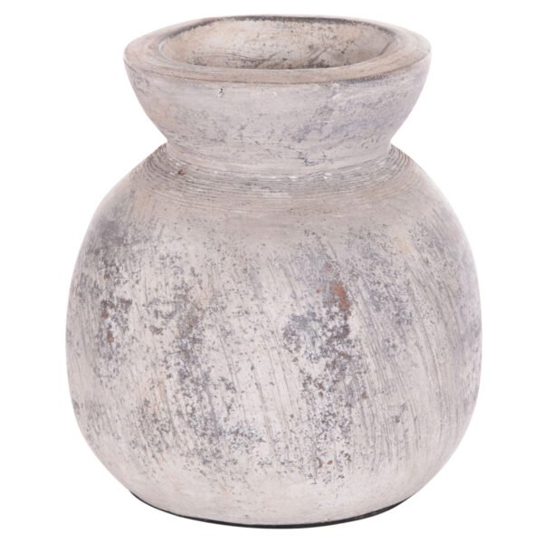 ΔΙΑΚΟΣΜΗΤΙΚΟ ΕΠΙΤΡΑΠΕΖΙΟ ΒΑΖΟ VERMO HM4396 ΤΕΡΑΚΟΤΑ ΣΕ ΑΝΟΙΧΤΟ ΓΚΡΙ Φ18x19Υεκ.