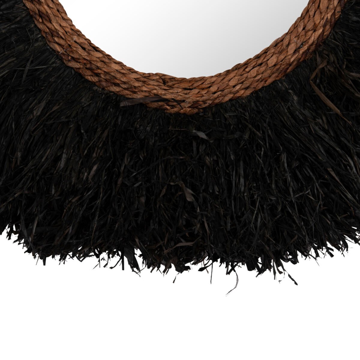 ΔΙΑΚΟΣΜΗΤΙΚΟΣ ΚΑΘΡΕΠΤΗΣ ΤΟΙΧΟΥ ΣΤΡΟΓΓΥΛΟΣ BRENNO HM4713 ΙΝΕΣ ΜΠΑΝΑΝΑΣ ΜΑΥΡΟ Φ80εκ - Image 5