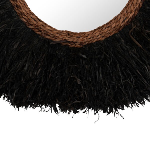 ΔΙΑΚΟΣΜΗΤΙΚΟΣ ΚΑΘΡΕΠΤΗΣ ΤΟΙΧΟΥ ΣΤΡΟΓΓΥΛΟΣ BRENNO HM4713 ΙΝΕΣ ΜΠΑΝΑΝΑΣ ΜΑΥΡΟ Φ80εκ - Image 5