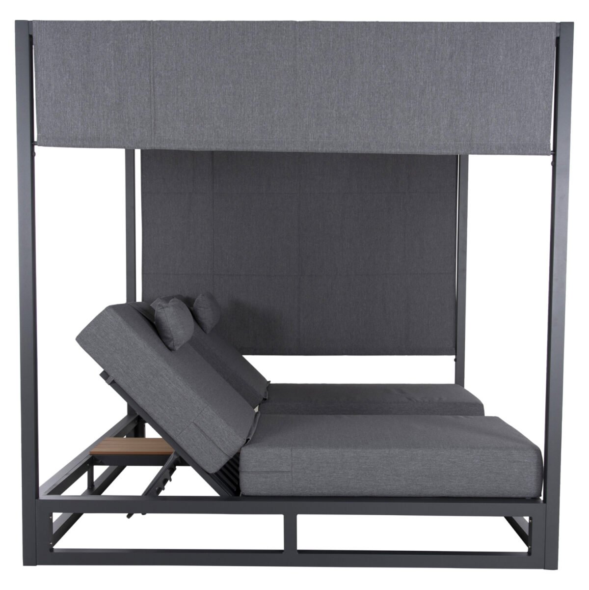 ΔΙΠΛΗ ΞΑΠΛΩΣΤΡΑ ΑΛΟΥΜΙΝΙΟΥ ΠΑΡΑΛΙΑΣ ΜΕ ΣΚΙΑΣΤΡΟ ΚΥΒΟΣ GALLANT HM6097.01 ΓΚΡΙ 2x2x2μ - Image 4