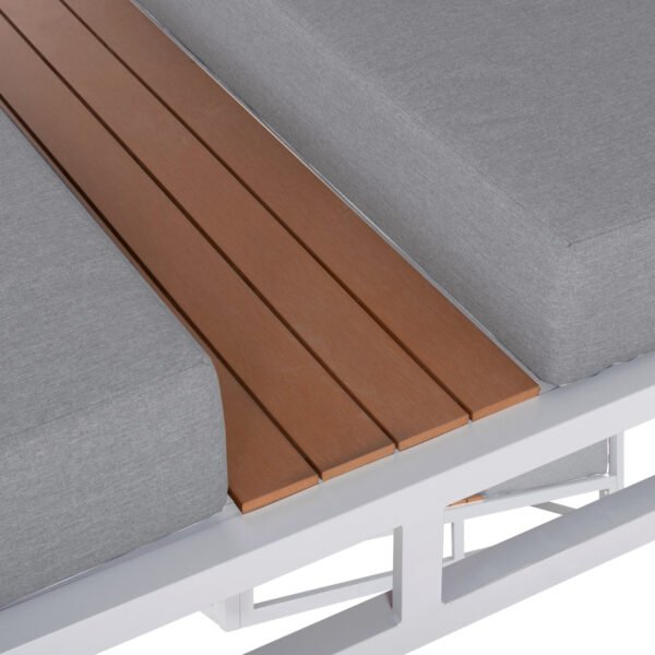 ΔΙΠΛΗ ΞΑΠΛΩΣΤΡΑ ΑΛΟΥΜΙΝΙΟΥ ΠΑΡΑΛΙΑΣ ΜΕ ΣΚΙΑΣΤΡΟ ΚΥΒΟΣ GALLANT HM6097.02 ΛΕΥΚΟ 2x2x2μ - Image 7