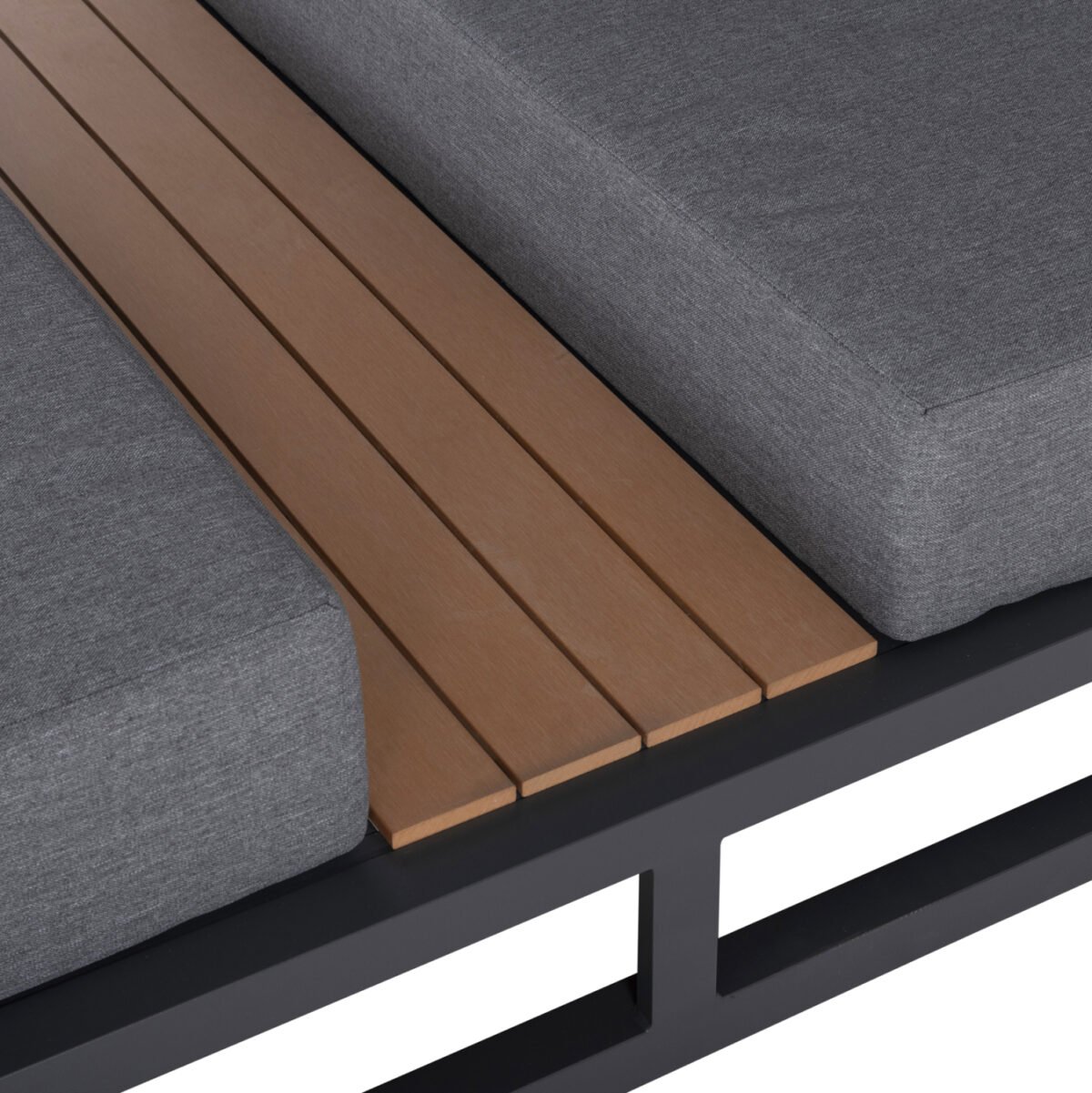 ΔΙΠΛΗ ΞΑΠΛΩΣΤΡΑ ΑΛΟΥΜΙΝΙΟΥ ΠΑΡΑΛΙΑΣ ΜΕ ΣΚΙΑΣΤΡΟ ΚΥΒΟΣ GALLANT HM6097.01 ΓΚΡΙ 2x2x2μ - Image 7