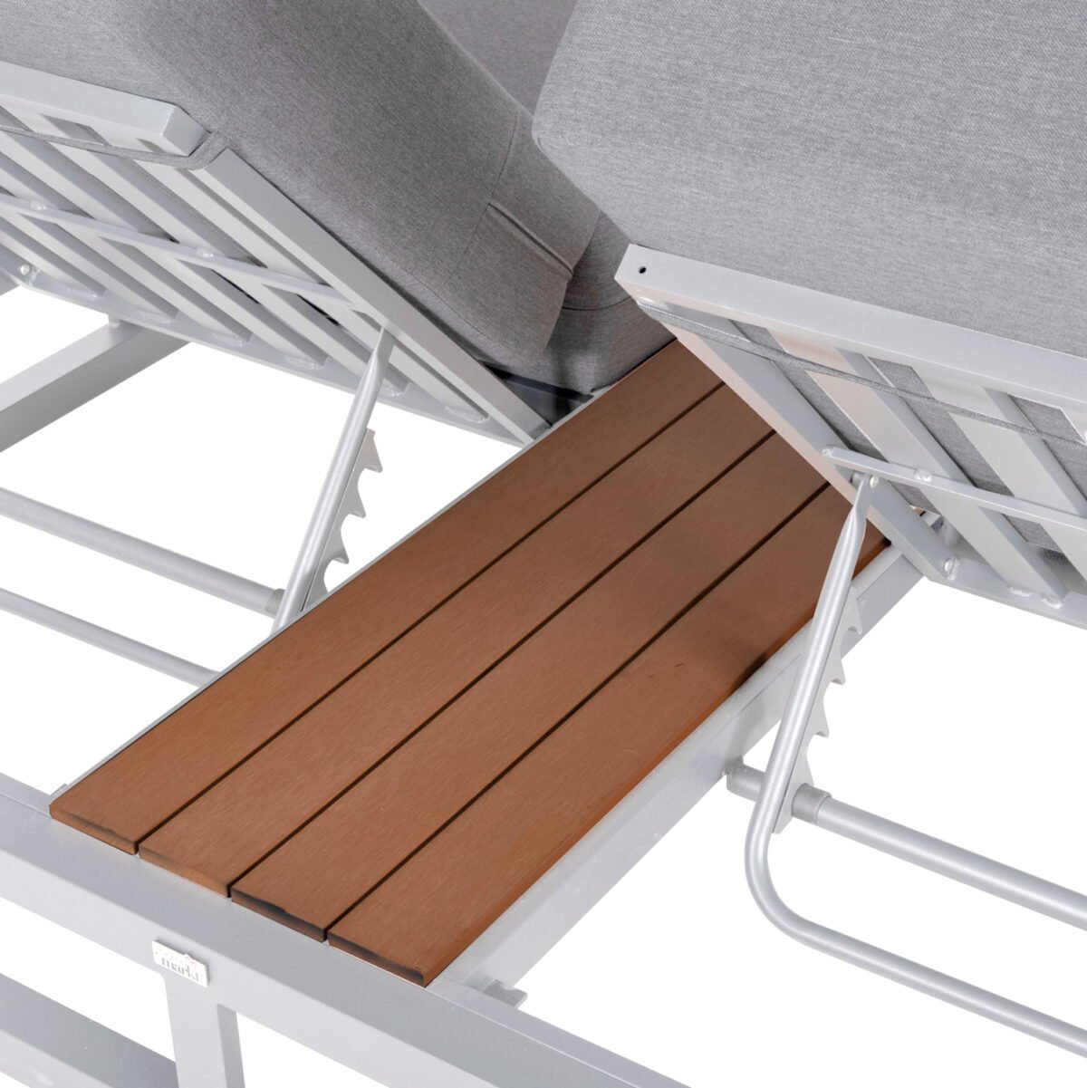 ΔΙΠΛΗ ΞΑΠΛΩΣΤΡΑ ΑΛΟΥΜΙΝΙΟΥ ΠΑΡΑΛΙΑΣ ΜΕ ΣΚΙΑΣΤΡΟ ΚΥΒΟΣ GALLANT HM6097.02 ΛΕΥΚΟ 2x2x2μ - Image 8