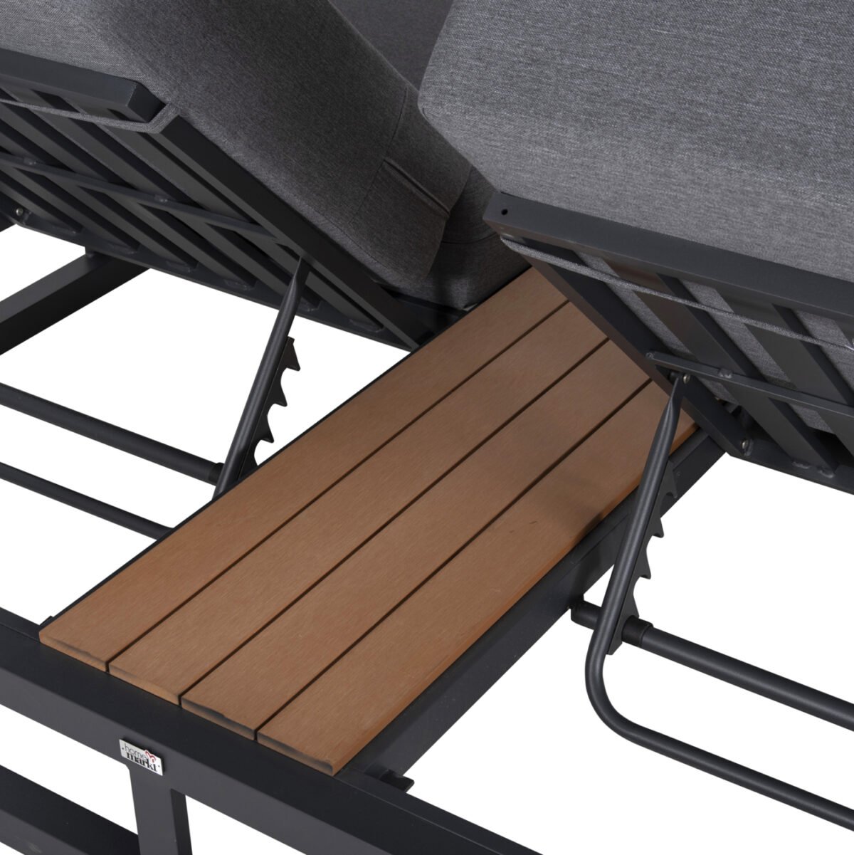 ΔΙΠΛΗ ΞΑΠΛΩΣΤΡΑ ΑΛΟΥΜΙΝΙΟΥ ΠΑΡΑΛΙΑΣ ΜΕ ΣΚΙΑΣΤΡΟ ΚΥΒΟΣ GALLANT HM6097.01 ΓΚΡΙ 2x2x2μ - Image 8