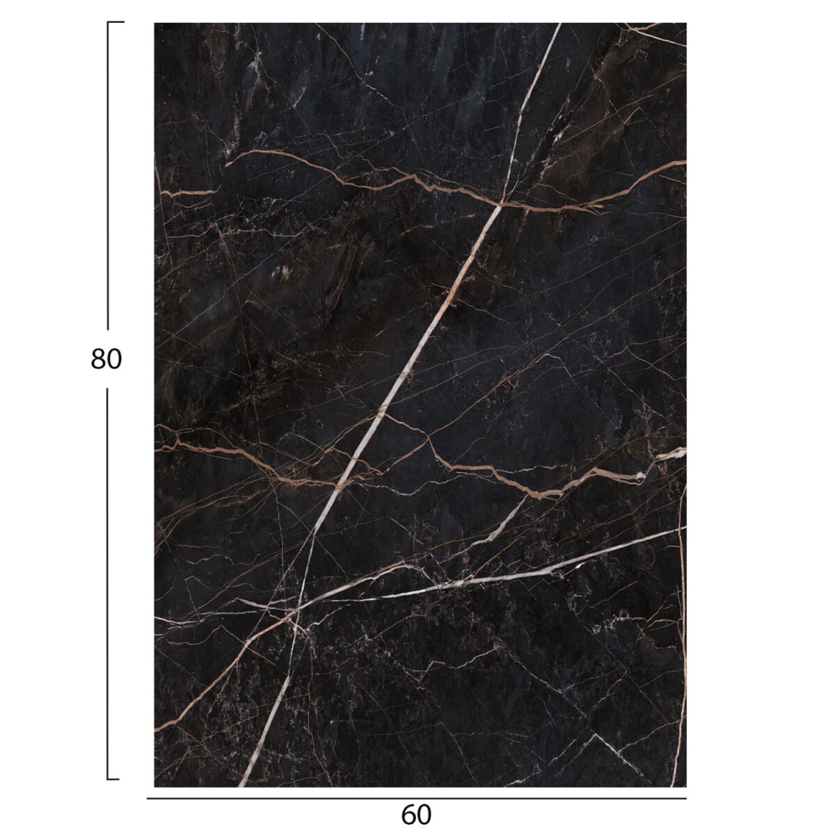 ΕΠΙΦΑΝΕΙΑ ΤΡΑΠΕΖΙΟΥ HPL ΟΡΘΟΓΩΝΙΑ HM6350.34 BLACK MARBLE 60x80εκ. - Image 2
