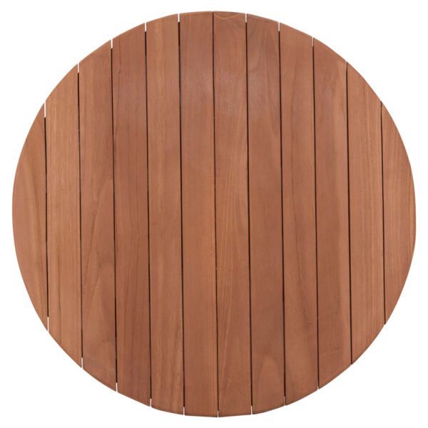 ΕΠΙΦΑΝΕΙΑ ΤΡΑΠΕΖΙΟΥ ΣΤΡΟΓΓΥΛΗ HM18132 ΞΥΛΟ TEAK--ΦΥΣΙΚΟ Φ60x4(πάχος)εκ. - Image 3