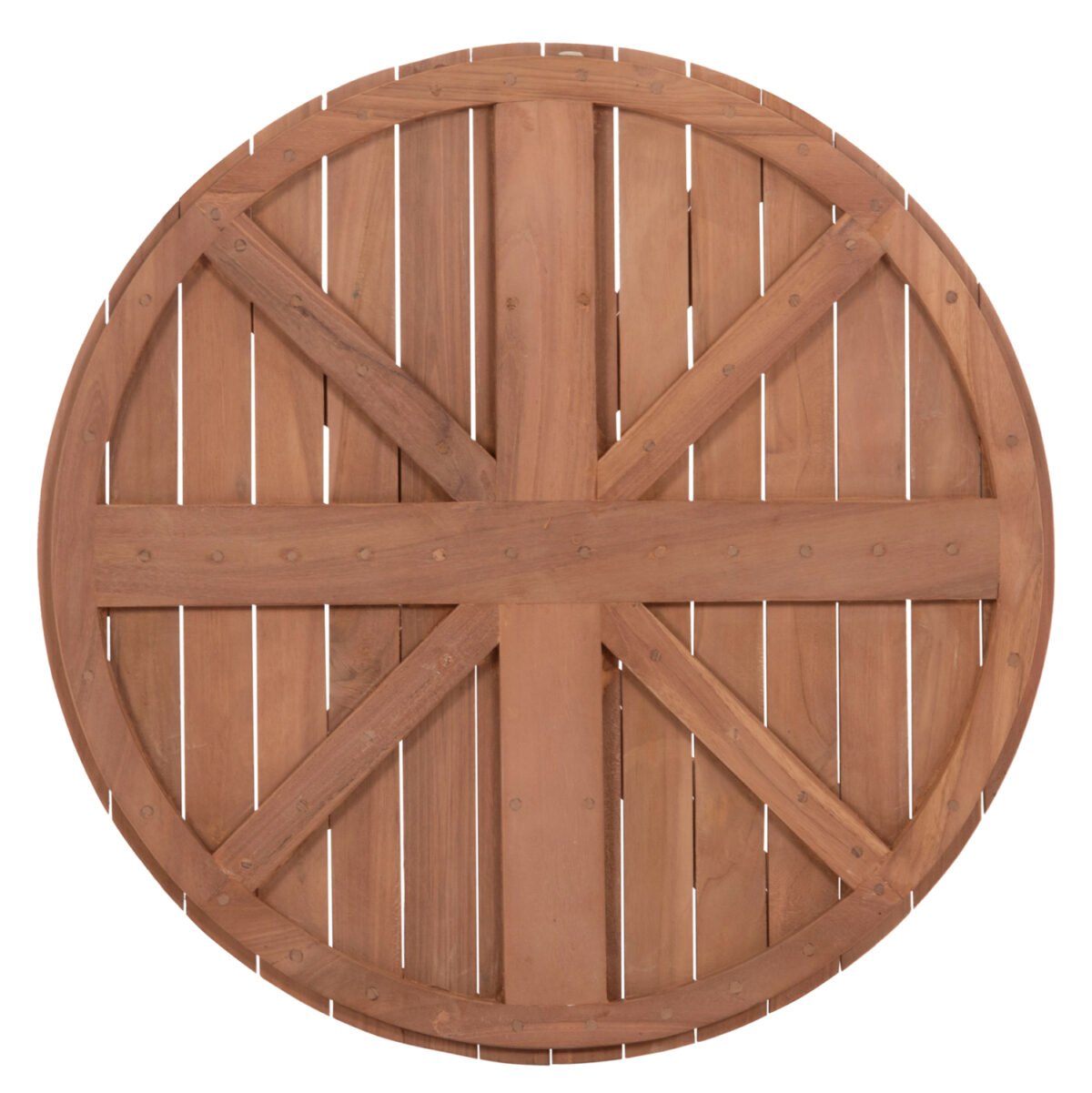 ΕΠΙΦΑΝΕΙΑ ΤΡΑΠΕΖΙΟΥ ΣΤΡΟΓΓΥΛΗ HM18133 ΞΥΛΟ TEAK--ΦΥΣΙΚΟ Φ70x4(πάχος)εκ. - Image 8