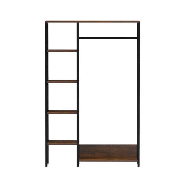 ΕΠΙΠΛΟ ΕΙΣΟΔΟΥ/ΑΝΟΙΧΤΗ ΝΤΟΥΛΑΠΑ ARANJA HM18082 ΜΕΤΑΛΛΟ ΜΑΥΡΟ-ΜΕΛΑΜΙΝΗ ΚΑΦΕ 90x30x140Υεκ. - Image 3