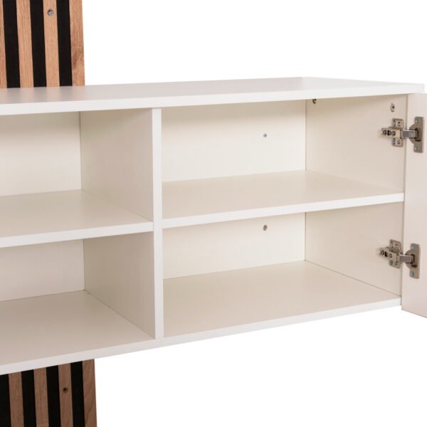 ΕΠΙΠΛΟ ΕΙΣΟΔΟΥ ΜΕ ΚΑΘΡΕΠΤΗ MYLES HM18080.01 ΜΕΛΑΜΙΝΗ ΣΟΝΑΜΑ-ΛΕΥΚΟ 100x37x200Υεκ - Image 5