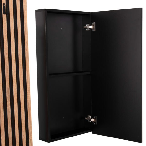 ΕΠΙΠΛΟ ΕΙΣΟΔΟΥ ΜΕ ΚΑΘΡΕΠΤΗ MYLES HM18080.02 ΜΕΛΑΜΙΝΗ ΣΟΝΑΜΑ-ΜΑΥΡΟ 100x37x200Υεκ - Image 6