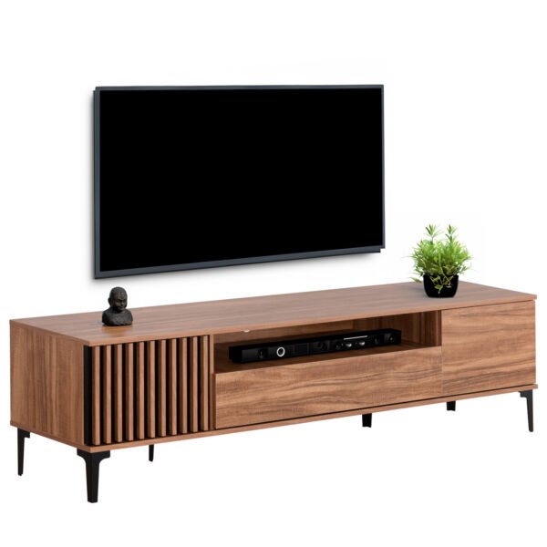 ΕΠΙΠΛΟ ΤΗΛΕΟΡΑΣΗΣ ΣΕΙΡΑ HARRY HM18008.01 ΜΕΛΑΜΙΝΗ ΦΥΣΙΚΟ ΞΥΛΟΥ-ΜΑΥΡΟ 200x40x47