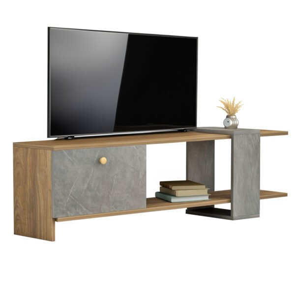 ΕΠΙΠΛΟ ΤΗΛΕΟΡΑΣΗΣ HENRIETTE HM8900.13 ΜΕΛΑΜΙΝΗ ΚΑΡΥΔΙ-STONE TEXTURE 120x28