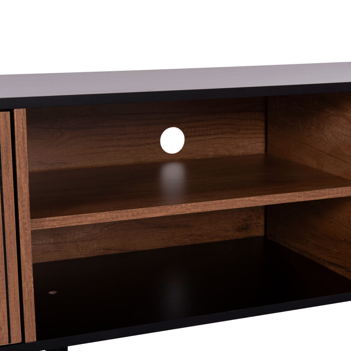 ΕΠΙΠΛΟ ΤΗΛΕΟΡΑΣΗΣ KRUDEN HM9447.11 ΜΕΛΑΜΙΝΗ ΣΕ ΜΑΥΡΟ-ΦΥΣΙΚΟ 180x40x51Υεκ. - Image 8