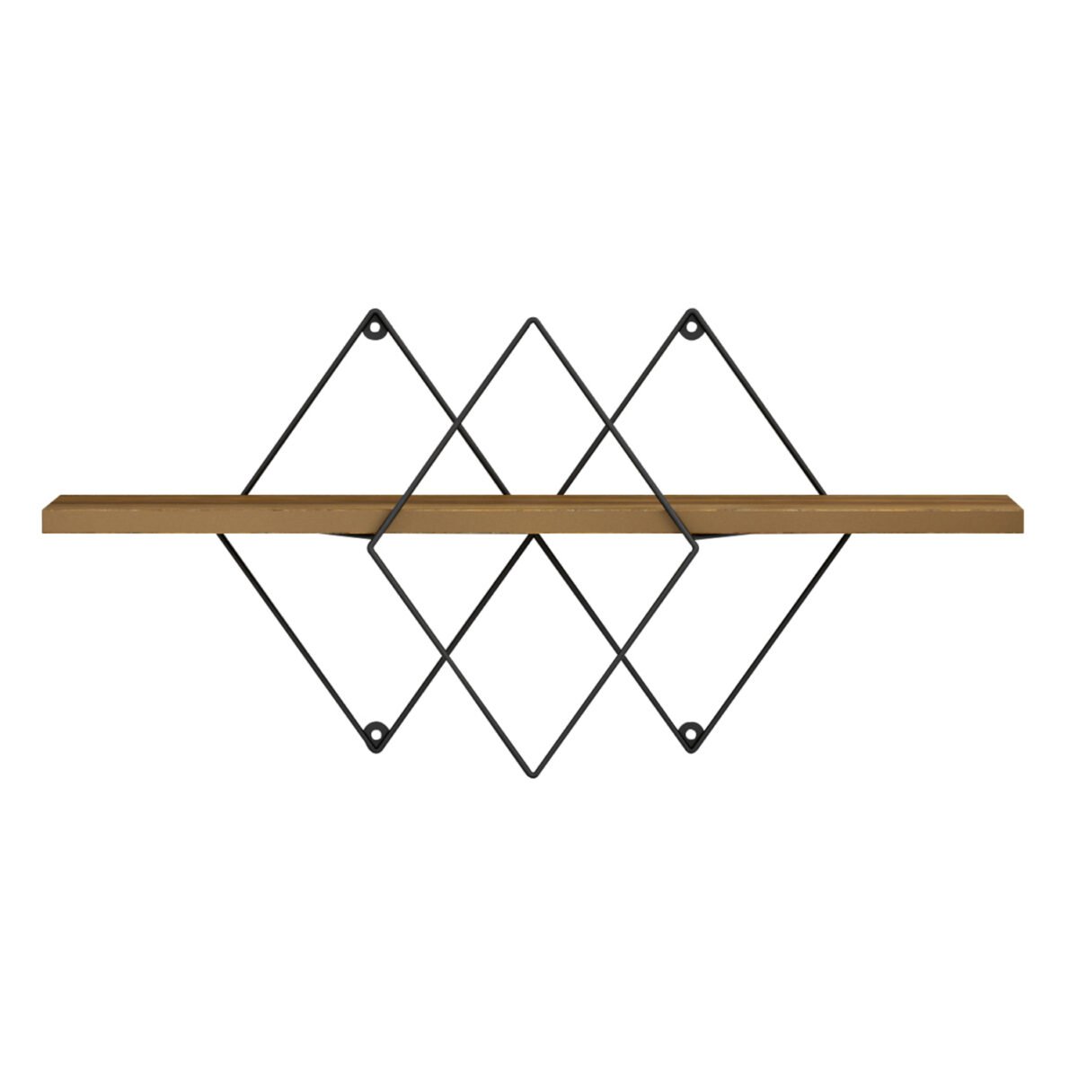 ΕΠΙΤΟΙΧΙΟ ΡΑΦΙ CHANTRIA HM8934.11 ΜΕΛΑΜΙΝΗ ΣΕ ΟΑΚ ΧΡΩΜΑ-ΜΕΤΑΛΛΟ ΜΑΥΡΟ 60x14x36Υεκ. - Image 3