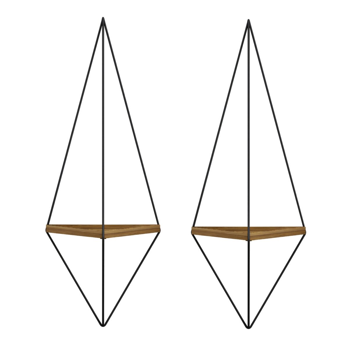 ΕΠΙΤΟΙΧΙΟ ΡΑΦΙ ΣΕΤ 2ΤΜΧ CANNARD HM8925.11 ΜΕΛΑΜΙΝΗ ΦΥΣΙΚΟ-ΜΕΤΑΛΛΟ ΜΑΥΡΟ 23x15x60Υεκ - Image 3