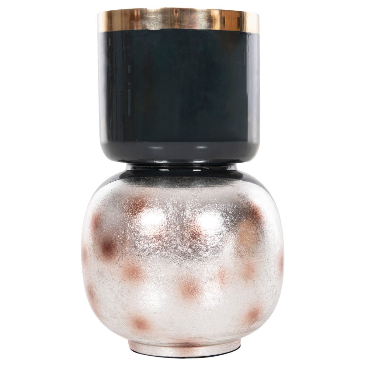 ΕΠΙΤΡΑΠΕΖΙΟ ΔΙΑΚΟΣΜΗΤΙΚΟ BAZO LINGON HM4233.05 ΜΕΤΑΛΛΟ ΜΠΛΕ ΑΝΘΡΑΚΙ-ΑΣΗΜΙ Φ21x37,5Υ - Image 3