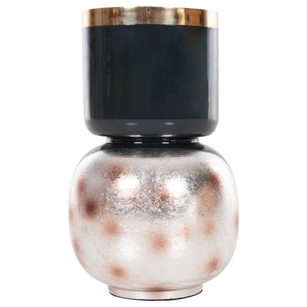 ΕΠΙΤΡΑΠΕΖΙΟ ΔΙΑΚΟΣΜΗΤΙΚΟ BAZO LINGON HM4233.05 ΜΕΤΑΛΛΟ ΜΠΛΕ ΑΝΘΡΑΚΙ-ΑΣΗΜΙ Φ21x37,5Υ - Image 3