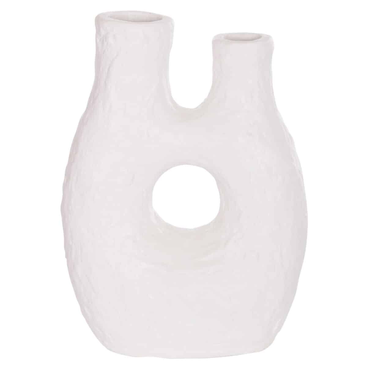 ΕΠΙΤΡΑΠΕΖΙΟ ΔΙΑΚΟΣΜΗΤΙΚΟ ΒΑΖΟ NAMENTIS HM4665.02L ΛΕΥΚΗ ΤΕΡΑΚΟΤΑ--27x13.5x37Υεκ - Image 4