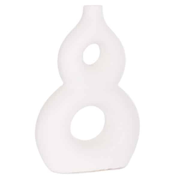 ΕΠΙΤΡΑΠΕΖΙΟ ΔΙΑΚΟΣΜΗΤΙΚΟ ΒΑΖΟ FIORIN HM4666.02S ΤΕΡΑΚΟΤΑ ΣΕ ΛΕΥΚΟ--21x7.5x31Υεκ.