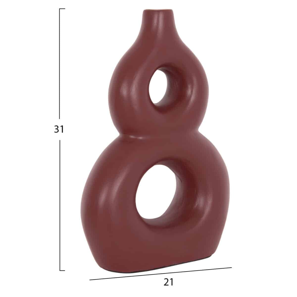 ΕΠΙΤΡΑΠΕΖΙΟ ΔΙΑΚΟΣΜΗΤΙΚΟ ΒΑΖΟ FIORIN HM4666.03S ΤΕΡΑΚΟΤΑ ΣΕ ΒΥΣΣΙΝΙ--21x7.5x31Υεκ. - Image 2