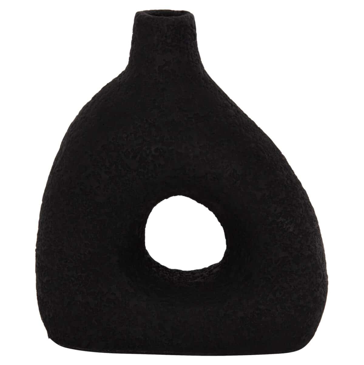 ΕΠΙΤΡΑΠΕΖΙΟ ΔΙΑΚΟΣΜΗΤΙΚΟ ΒΑΖΟ DECANT HM4667.01Μ ΤΕΡΑΚΟΤΑ ΣΕ ΜΑΥΡΟ--17x6.5x20Υεκ. - Image 3