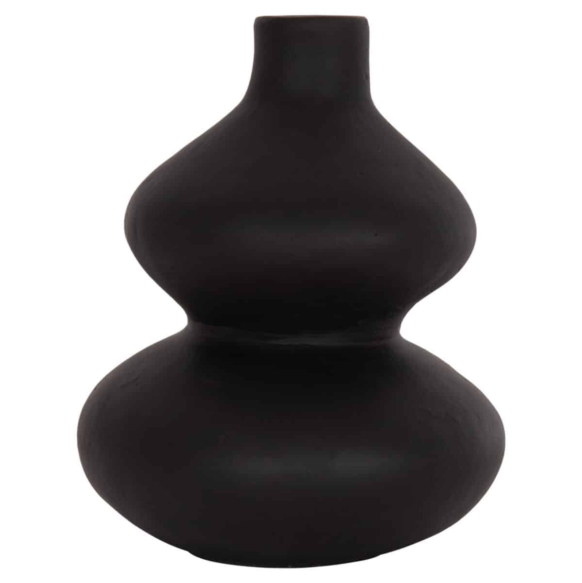 ΕΠΙΤΡΑΠΕΖΙΟ ΔΙΑΚΟΣΜΗΤΙΚΟ ΒΑΖΟ CHELIN HM4670S ΤΕΡΑΚΟΤΑ ΣΕ ΜΑΥΡΟ--Φ20x25Υεκ. - Image 3