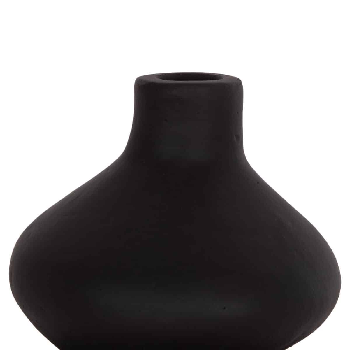 ΕΠΙΤΡΑΠΕΖΙΟ ΔΙΑΚΟΣΜΗΤΙΚΟ ΒΑΖΟ CHELIN HM4670S ΤΕΡΑΚΟΤΑ ΣΕ ΜΑΥΡΟ--Φ20x25Υεκ. - Image 4