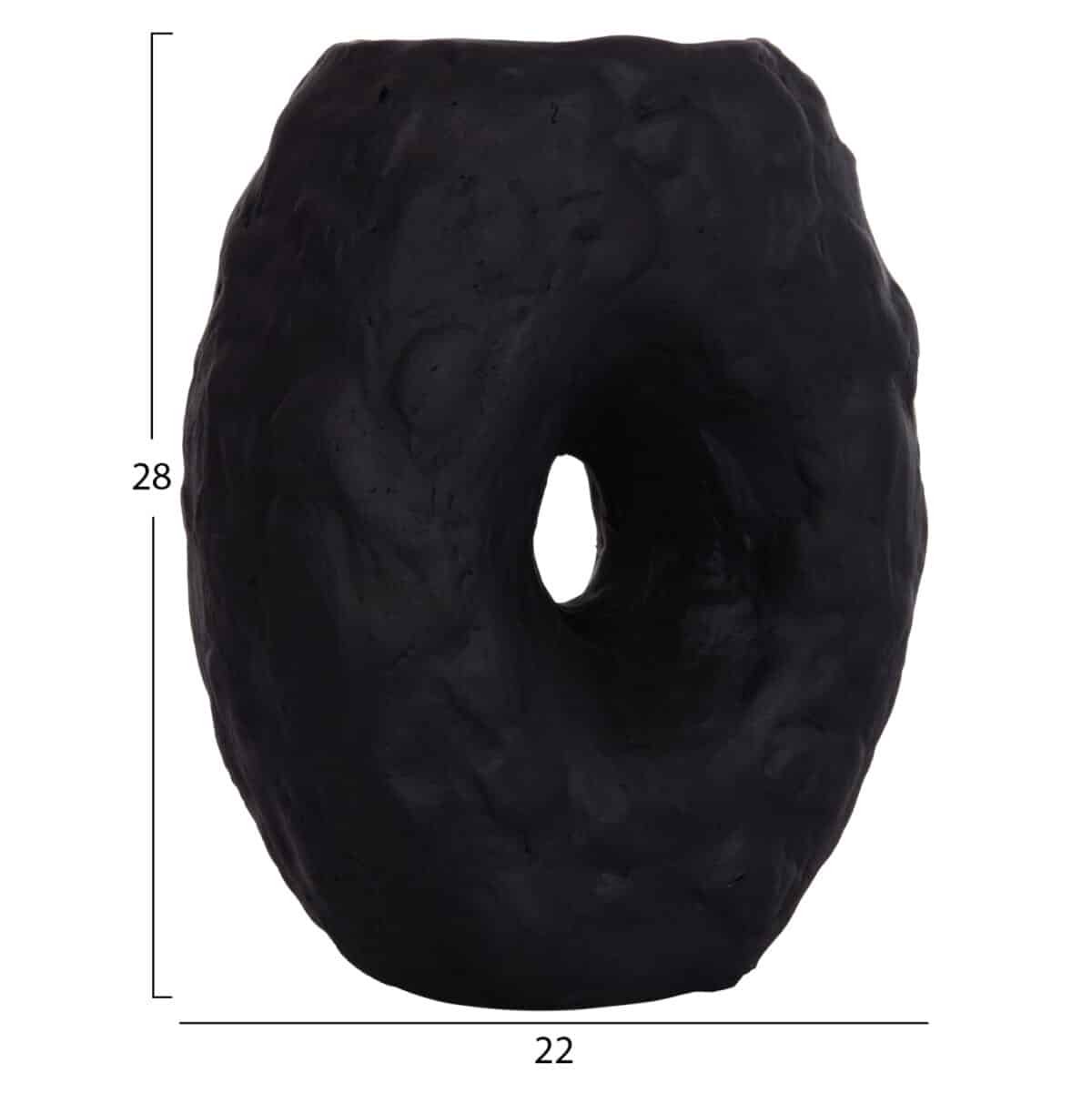 ΕΠΙΤΡΑΠΕΖΙΟ ΔΙΑΚΟΣΜΗΤΙΚΟ ΒΑΖΟ NAMENTIS HM4673.01S ΜΑΥΡΗ ΤΕΡΑΚΟΤΑ--22x13x28Υεκ - Image 2