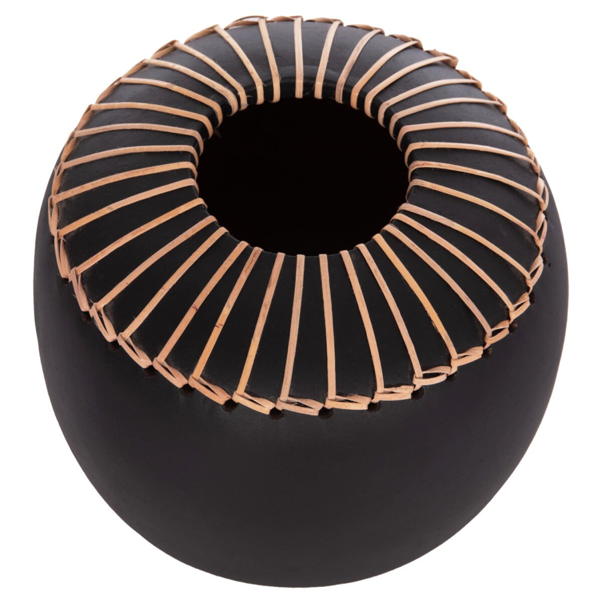 ΕΠΙΤΡΑΠΕΖΙΟ ΔΙΑΚΟΣΜΗΤΙΚΟ ΒΑΖΟ LENNOX HM4675.01L TΕΡΑΚΟΤΑ ΣΕ ΜΑΥΡΟ--Φ22x20Υεκ. - Image 5